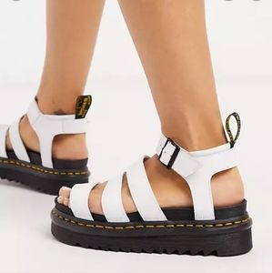 Dr. Martens Blaire white platform sandal 7